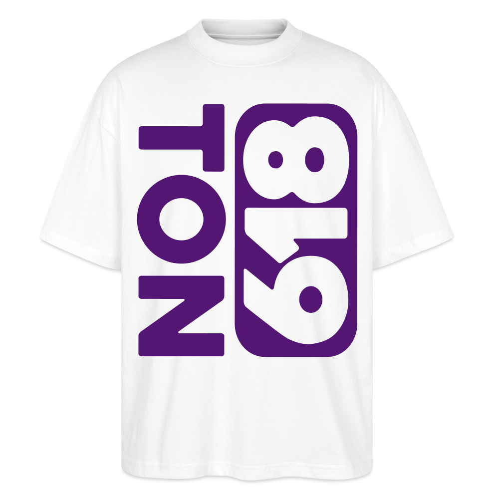 Oversized Unisex Organic T-shirt Blaster Square - white