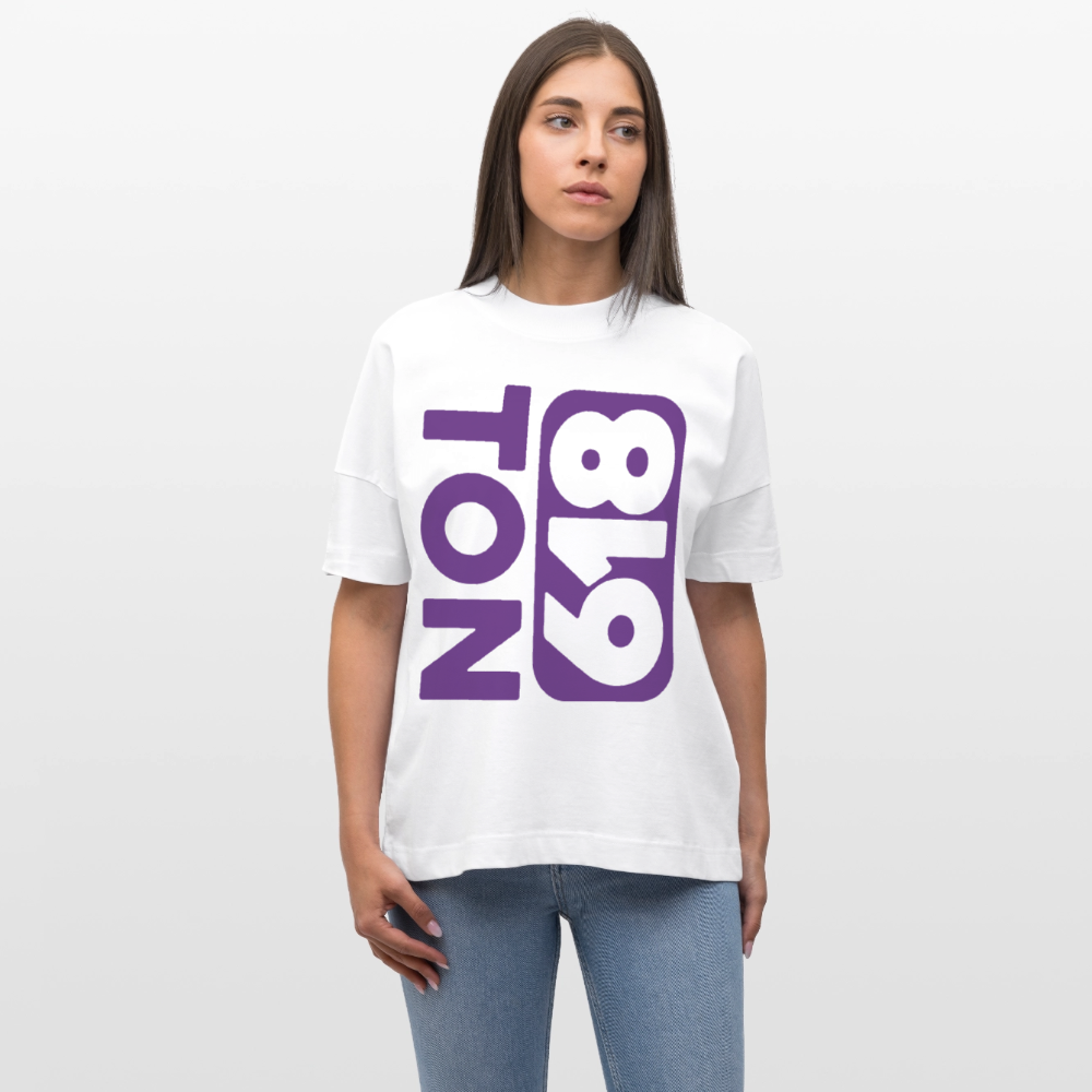 Oversized Unisex Organic T-shirt Blaster Square - white