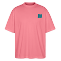 T-Shirt Oversized Unisex Organic - Flamingo on Gras - pink joy 