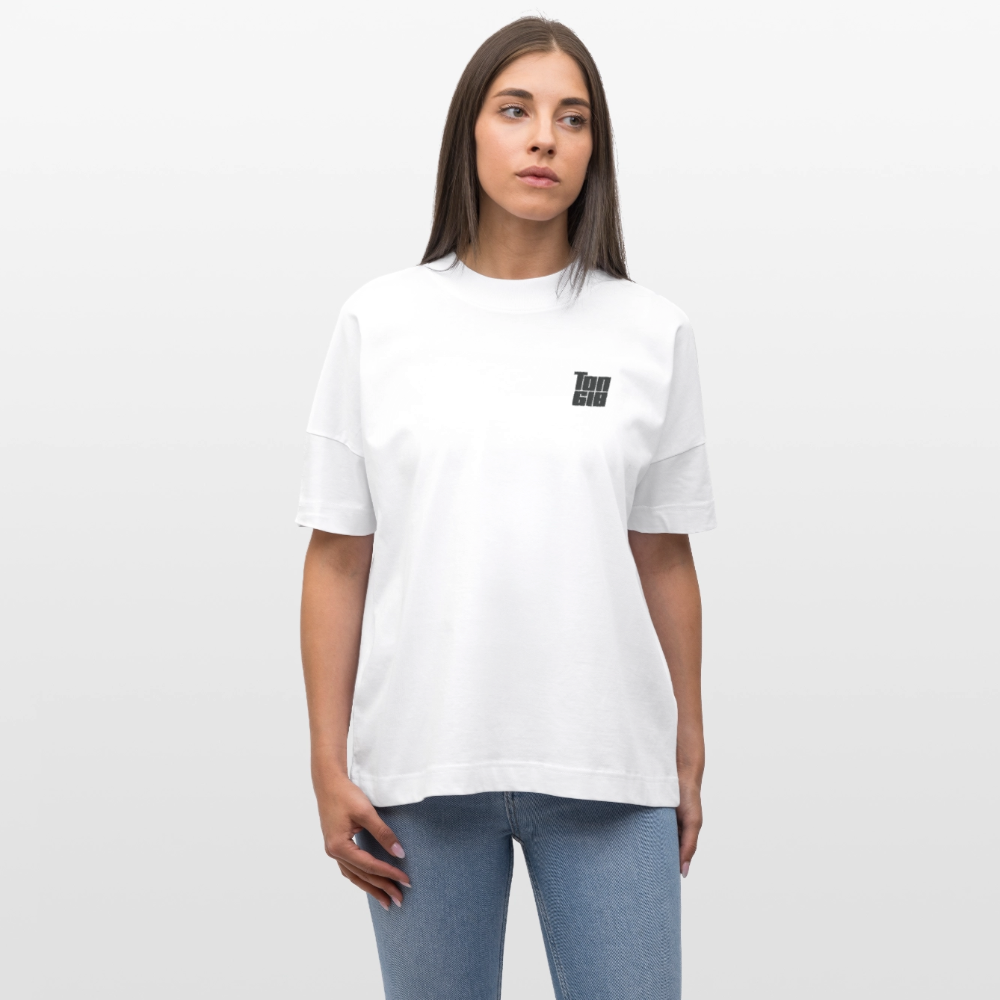 T-Shirt Oversized Unisex Organic - White & Black - white