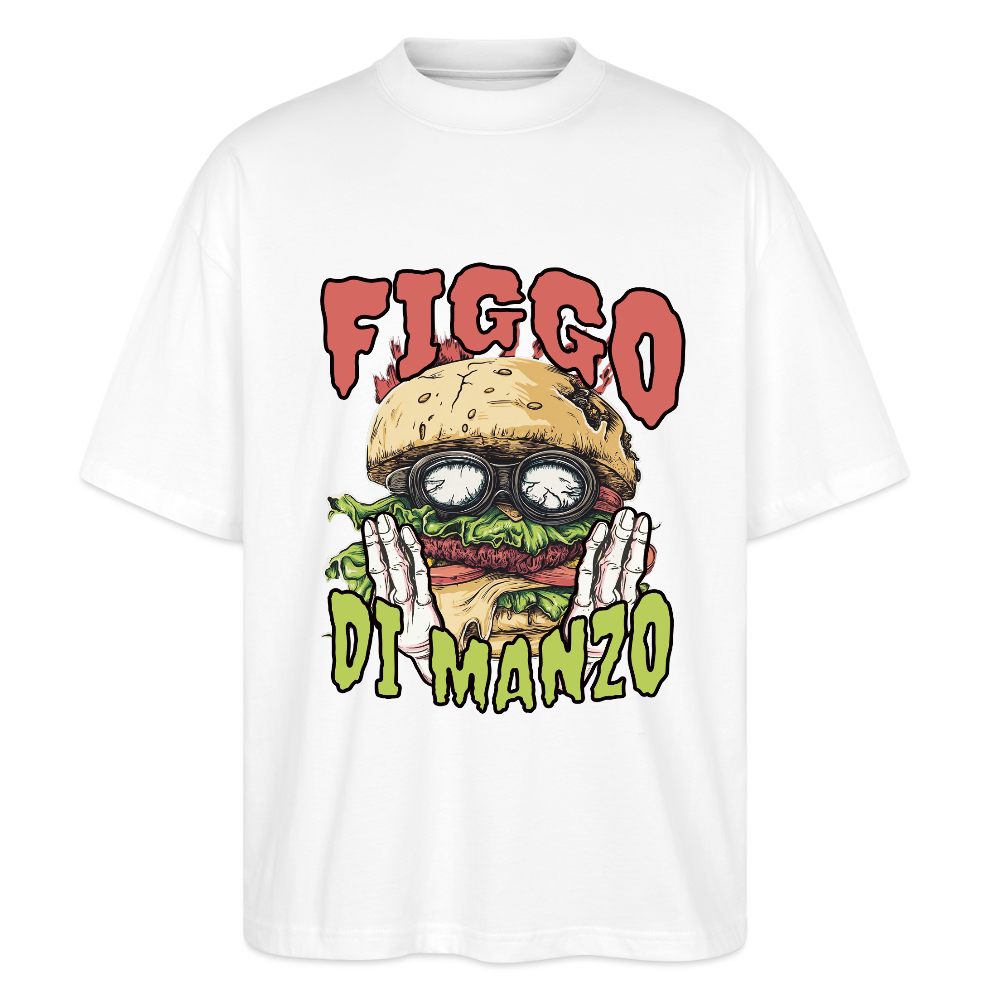 FIGGO DI MANZO Oversized Unisex Organic T-shirt Blaster - white
