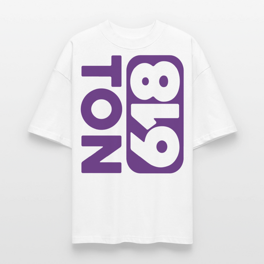 Oversized Unisex Organic T-shirt Blaster Square - white