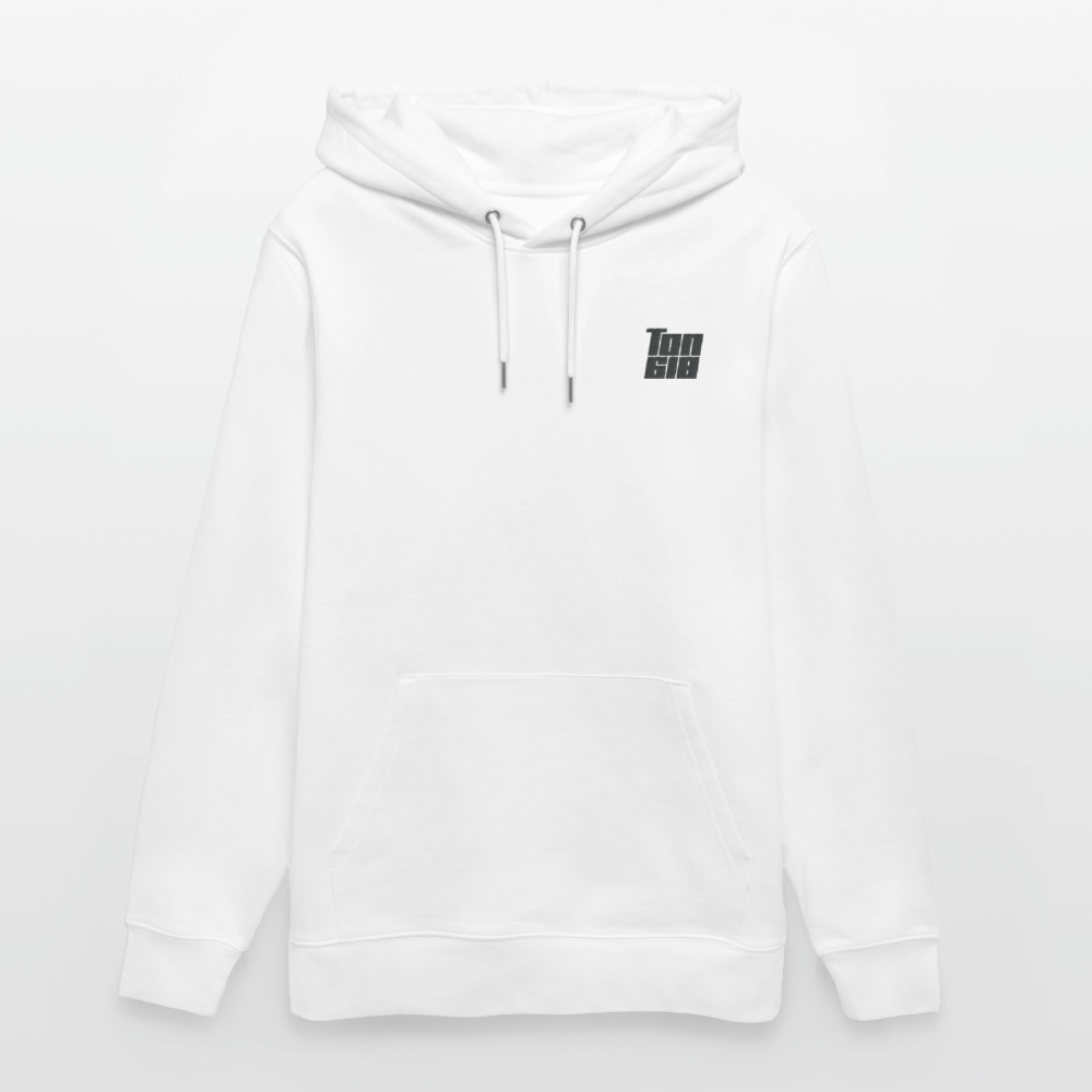 Hoodie CRUISER Unisex Organic - Black on White - white