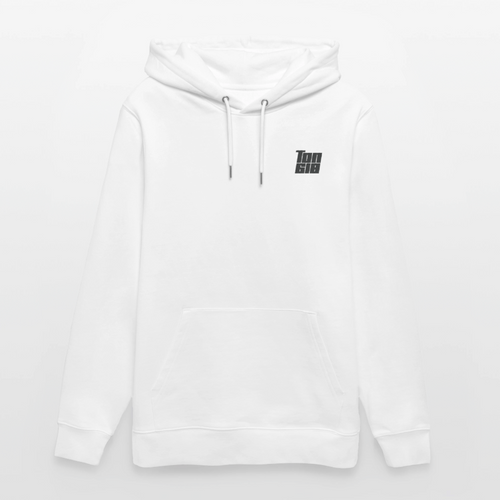 Hoodie CRUISER Unisex Organic - Black on White - white
