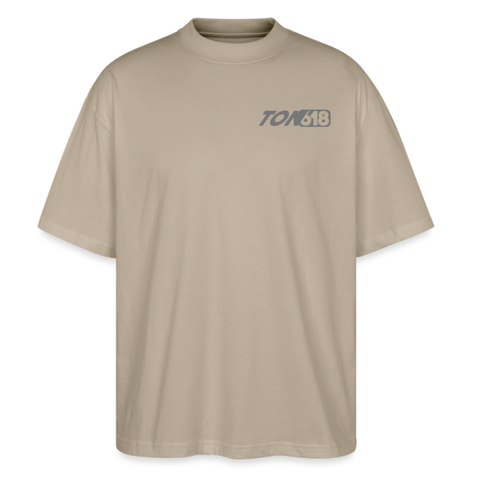 Oversized Unisex Organic T-shirt Blaster - stone