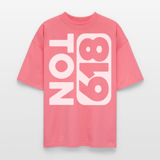Oversized Unisex Organic T-shirt Blastern Square - pink joy 