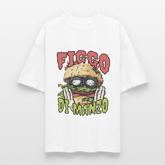 FIGGO DI MANZO Oversized Unisex Organic T-shirt Blaster - white