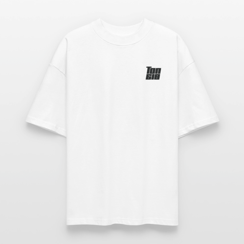 T-Shirt Oversized Unisex Organic - White & Black - white
