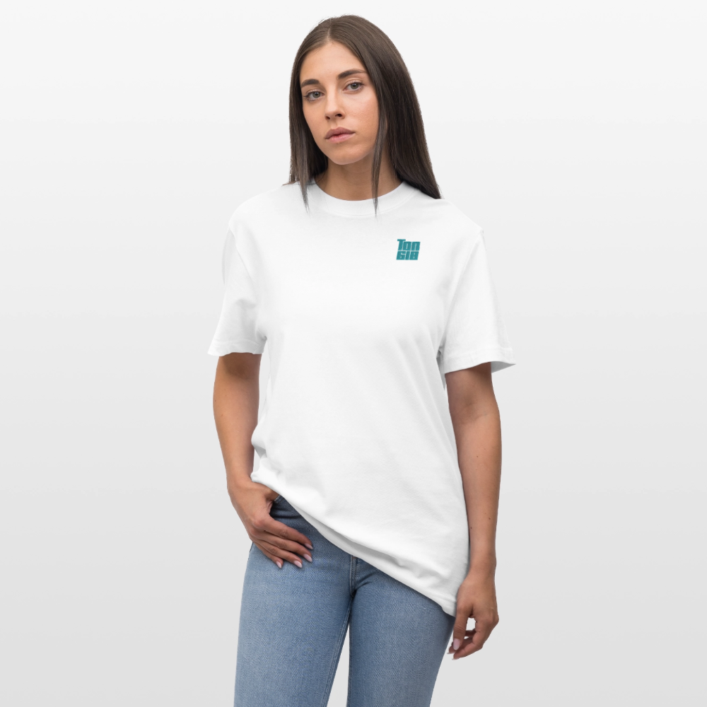 T-Shirt Regular Fit Unisex Organic - Bright White Türkis - white