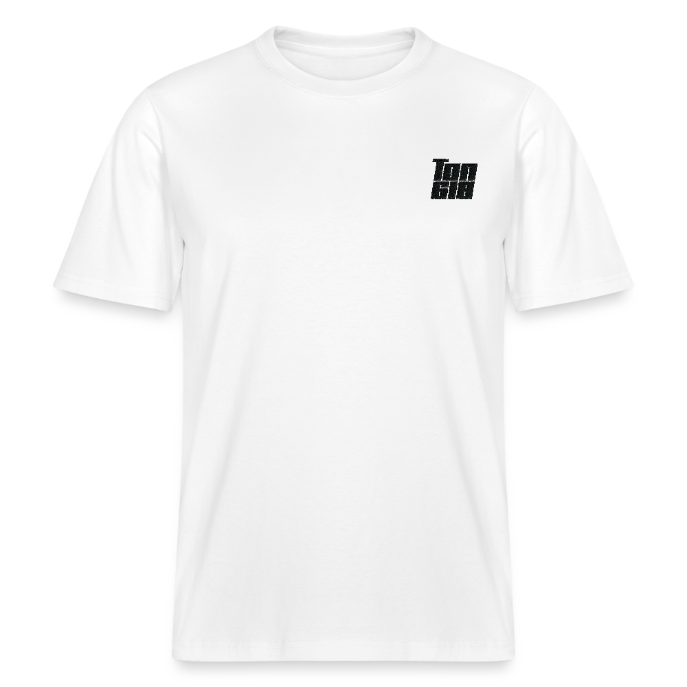 T-Shirt Regular Fit Unisex Organic - Black on White - white